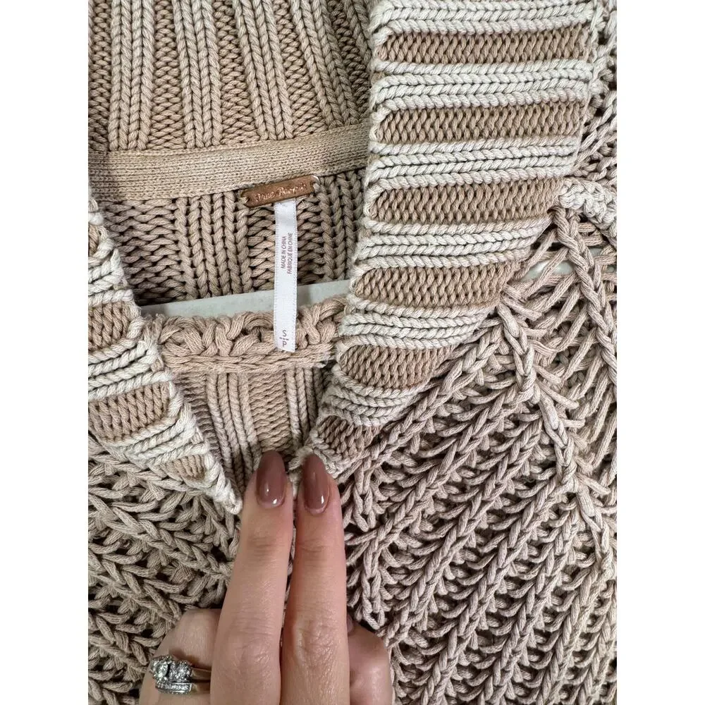 Free People Sweetheart Sweater in Sand Castle Size Small - Picture 5 of 6